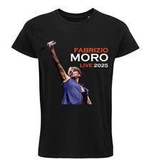 T-shirt Fabrizio MORO Live Tour 2025 Nera/Bianca Unisex idea regalo cotone
