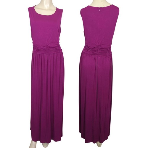 Vestito maxi pullover magenta