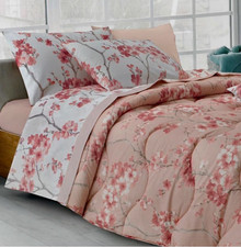 Completo Lenzuola Matrimoniali  Puro Cotone 100% - AMELIA Gabel rosa cipria