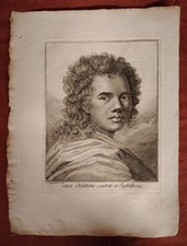 Incisione antica del'700 "Omai Otaitiano condotto in Inghilterra"