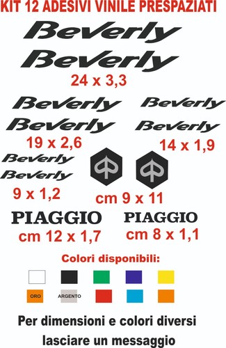 Adesivi beverly piaggio - beverly,