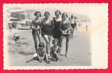 RAGAZZA - DONNA IN COSTUME AL MARE - BAMBINI - FOTOCARTOLINA