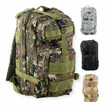 Zaino Uomo Militare Tattico Trekking Borsa per Escursionismo Caccia Nero  D