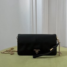 LUSSO PRADA SAFFIANO MINI BORSA BORSETTA 1DH029 NERO PELLE NUOVA