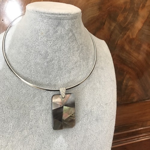 Collana acciaio con - collana,