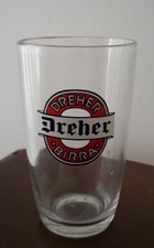 Bicchiere pubblicitario di vetro vintage birra Dreher