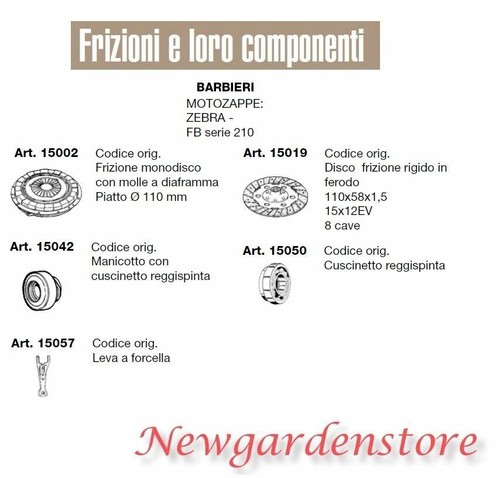 Frizione disco manicotto leva