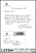 PUBBLICITA' 1925 ACQUA MINERALE LITIOS FARMACIA VATICANA PAPA A. NEPPI BOLOGNA