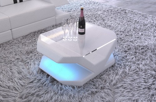 Tavolino design pelle - tavolino,
