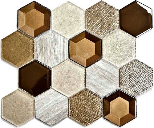Mosaico vetro pietra naturale - vetro,
