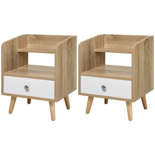 Homcom set comodini in - homcom, 2