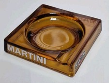 Vintage Posacenere Pubblicità Martini Anni 70 Buono Stato CM 11 X 11 X 2,5 