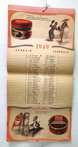 Calendario pubblicitario 1949 - calendario,