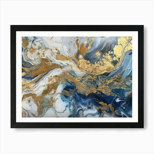 Quadro astratto oro - e, 1