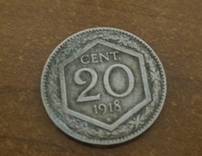 MONETA  20 CENT. 1918 LIRA