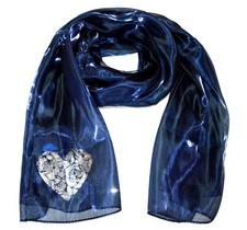 Stola donna blu foulard