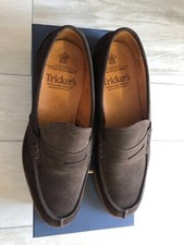 TRICKER'S JAMES MOCASSINO SCAMOSCIATO UOMO TAGLIA UK 10 USATA MA PARI AL NUOVO