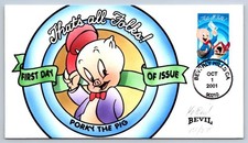 US FDC 2001 BEVIL HANDPAINTED