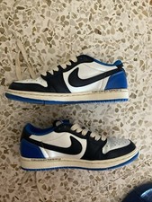 Size 4.5us- Nike Air Jordan 1 Retro x Fragment Design x Travis Scott Low Blue