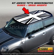 Adesivo MINI COOPER Bandiera Inglese Union Jack ADESIVO per TETTO monocromatico