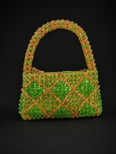 Borsa tracolla con perline - a,
