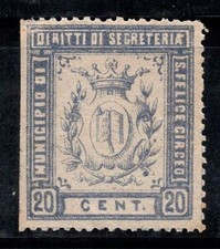 San Felice Circeo - Nuovo ** 100% marche comunali 20 cent.Diritti di Segreteria