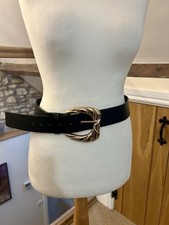 Cintura Zara ecopelle fibbia oro nera taglia grande 