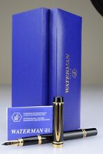 Waterman "Ideal" Stilografica Resina-Noir Nib "F" Oro 18Kt-750 France 1990s