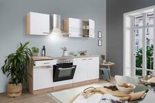 Cucina angolo cottura blocco cucina componibile rovere bianco Merle 210 cm Respkta