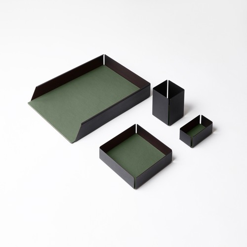 Set scrivania acciaio nero - scrivania, e