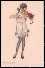 Bambola firmata dall'artista Mauzan Fashion Risque Lady serie Art Deco 8-2 pezzi VK7562