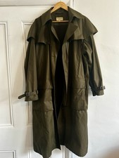 Trench cappotto verde oliva Purdey London taglia 16