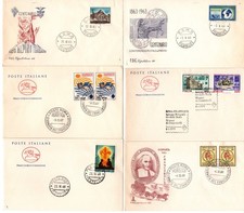 Lotto 6 buste primo giorno - Italia Repubblica (come da foto)