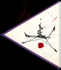 Georges MATHIEU. Le Privilège d'être. Dessin original dédicacé 1967