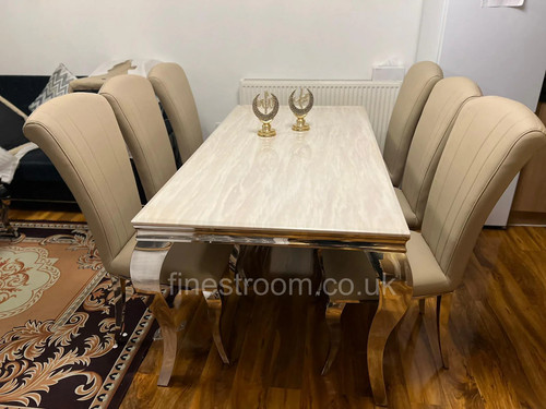 Tavolo pranzo cromato luigi - da,