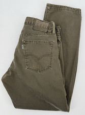 Jeans Levis 514 uomo 31x30 verde slim dritto pantaloni denim americano