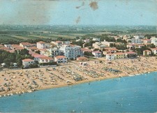LIDO DI JESOLO SPIAGGIA VISTA DALL'AEREO ANNO 1962 VIAGGIATA