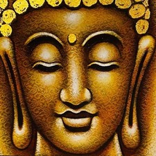 Buddha quadro con ricamo