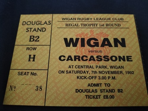 Biglietto partita wigan - biglietto,