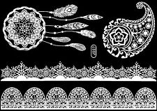 Tatuaggio una Volta Flash Colla Bianco Sposa Matrimonio Piede Henna Battesimo