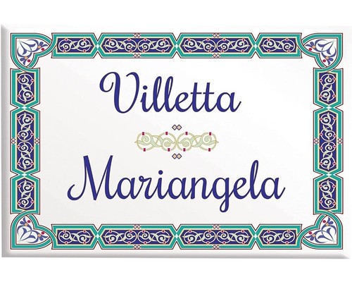 Targa ceramica mattonella - in,
