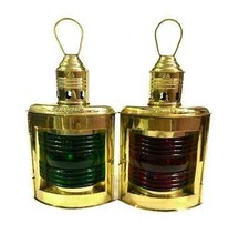 Set of 2 Nautical Brass Lamp