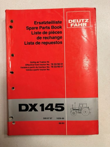 Libro ricambi trattore duetz - libro,
