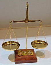 Antique brass balance scale