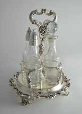 S5747    MAGNIFICA CRUET MENAGE OLIERA IN ARGENTO SHEFFIELD COLLECTION