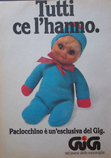 Pubblicità Advertising Werbung Italian Clipping 1975 BAMBOLA PACIOCCHINO GIG.