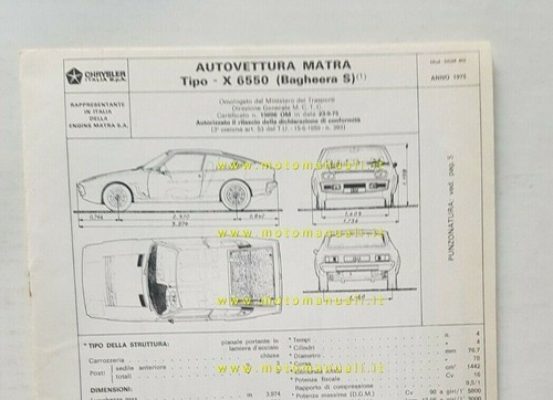 Matra bagheera 1975 - bagheera, s