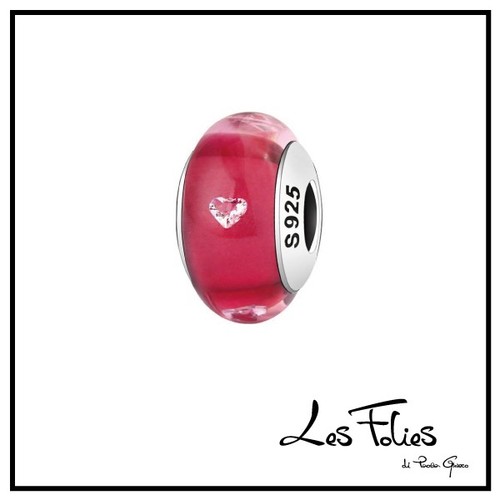 Charm murrina silicone rosso - murrina,