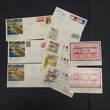 Lotto di 10 buste filateliche annullo primo giorno tema aviazione