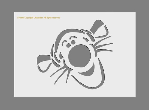 Stencil tigger mylar - tigger, a5/a4/a3